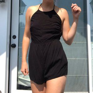 Black Halter Romper